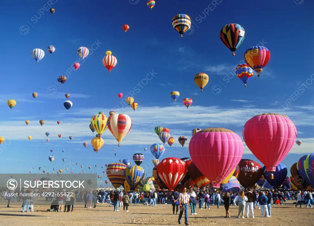 USA, North America, New Mexico, Albuquerque, balloon festival