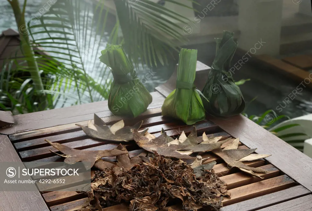 Malay Herbal Facial Steam at the Bath Houseat the Spa Village. Pangkor Laut Resort,Pangkor Laut, Malaysia