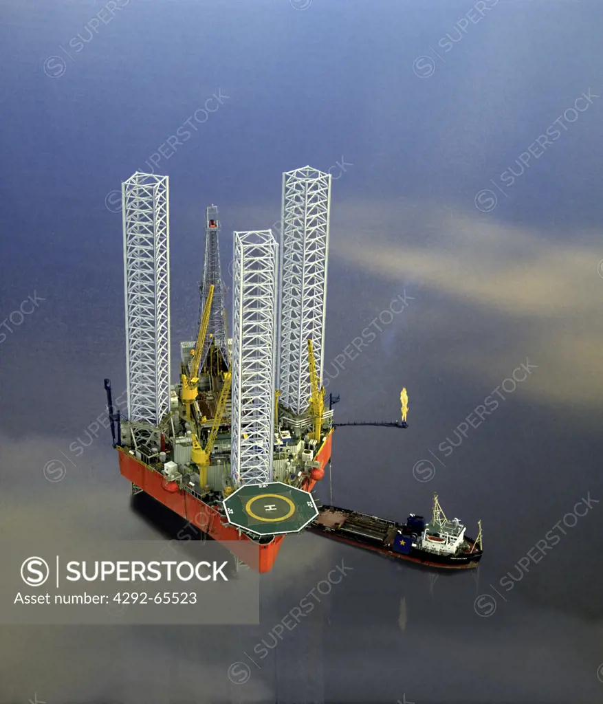 Jack-up oil exploration rig