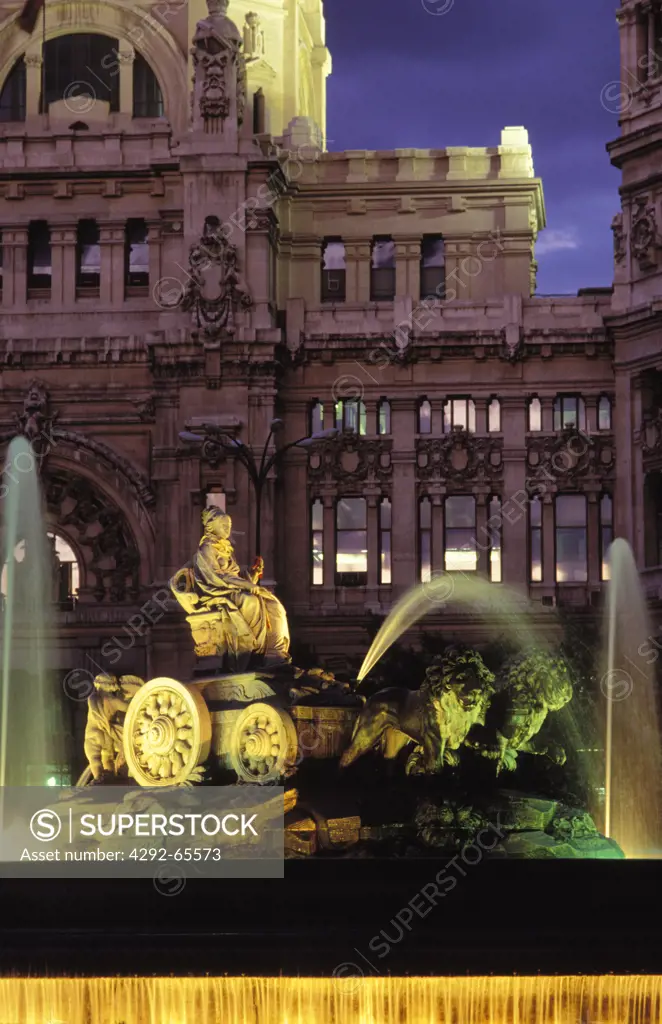 Spain, Madrid. Cibeles fountain