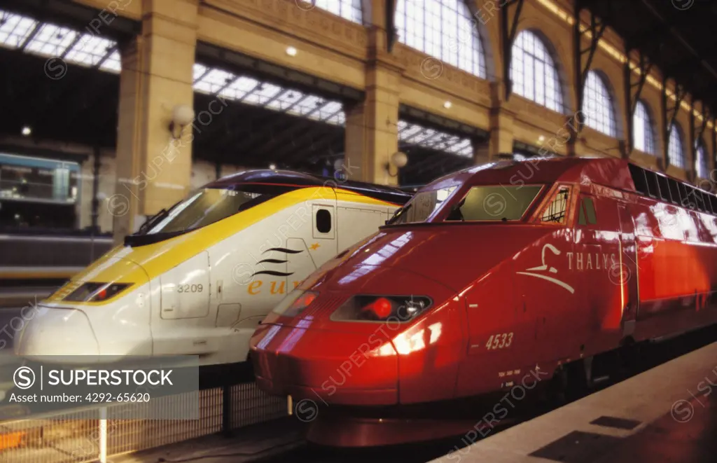 France, Gare du Nord: Eurostar and Thalys high speed trains