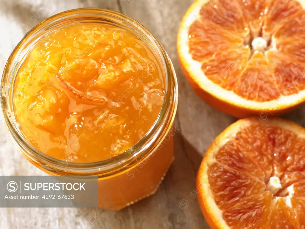 Jar of orange marmalade