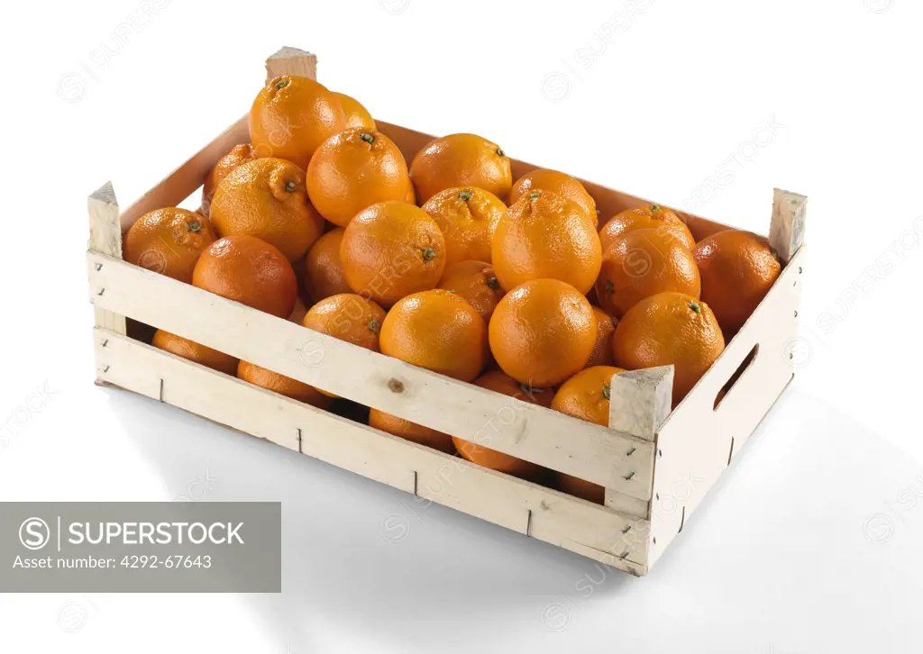 Orange in a crate
