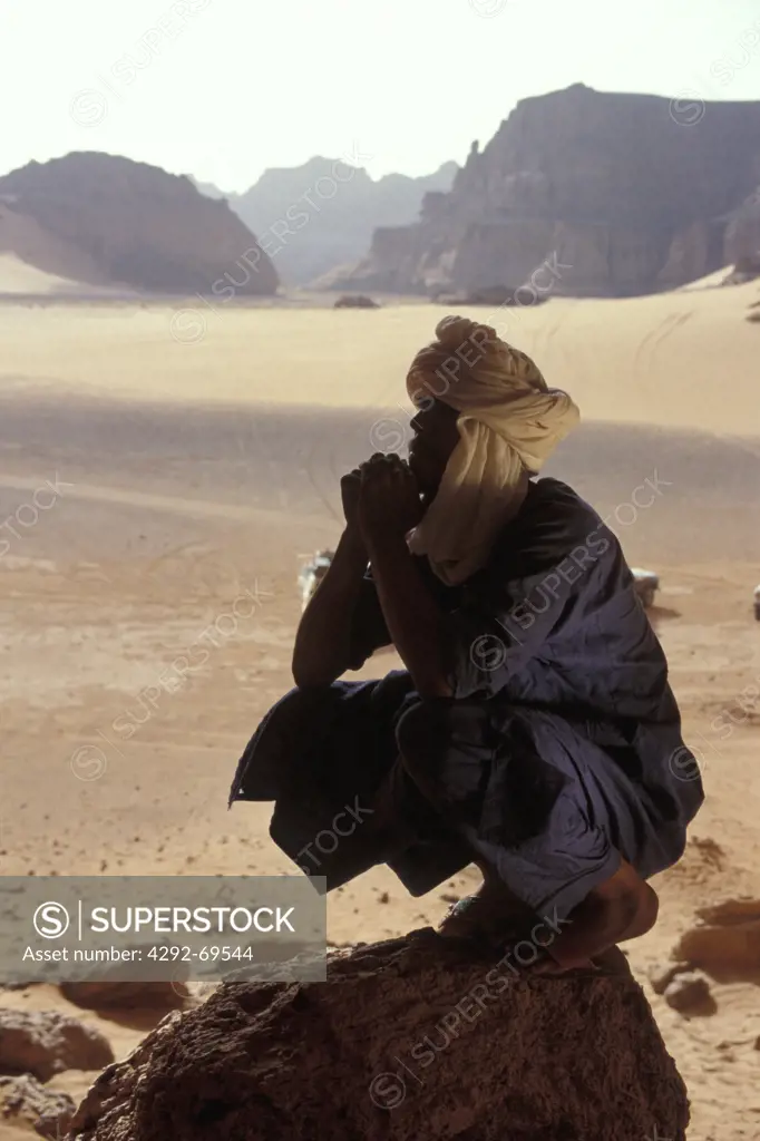 Libya, Jabal Akakus. Tuareg