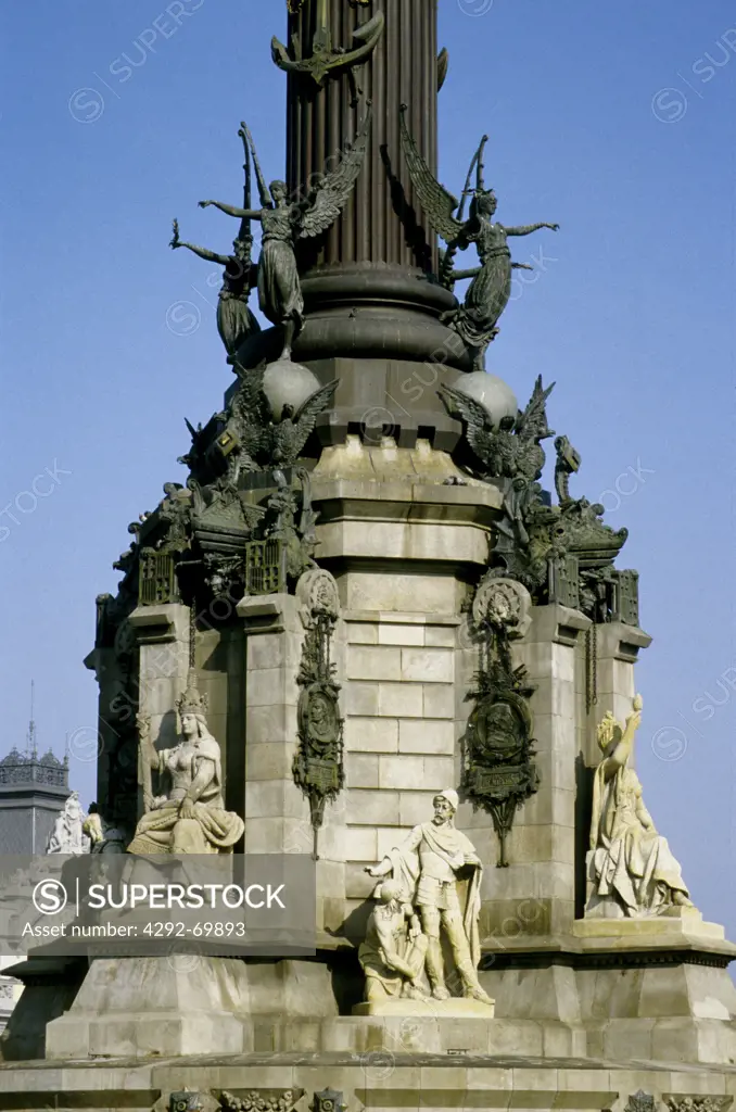 Spain, Barcelona, Columbus monument