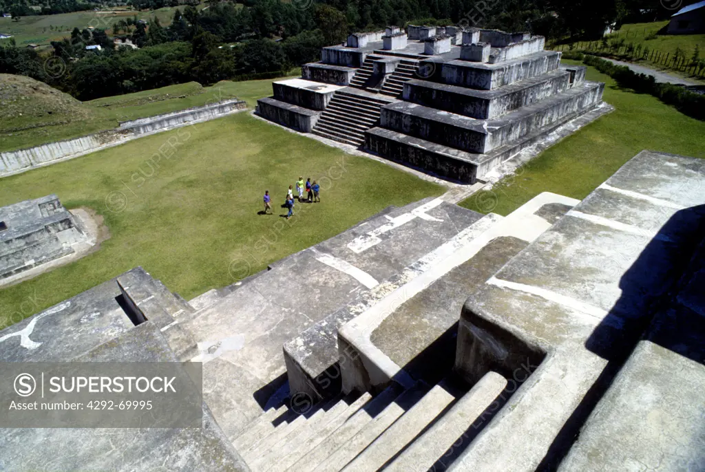 Central America,Guatemala, Zaculeu. Maya step pyramids