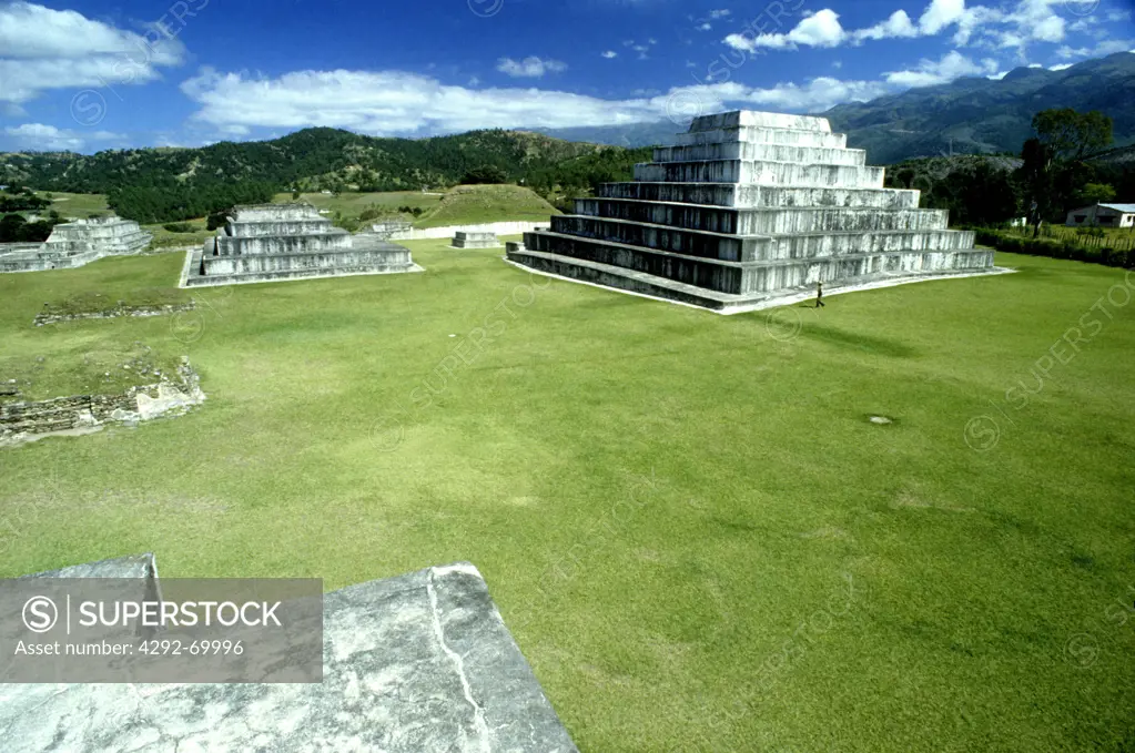 Central America,Guatemala, Zaculeu. Maya step pyramids