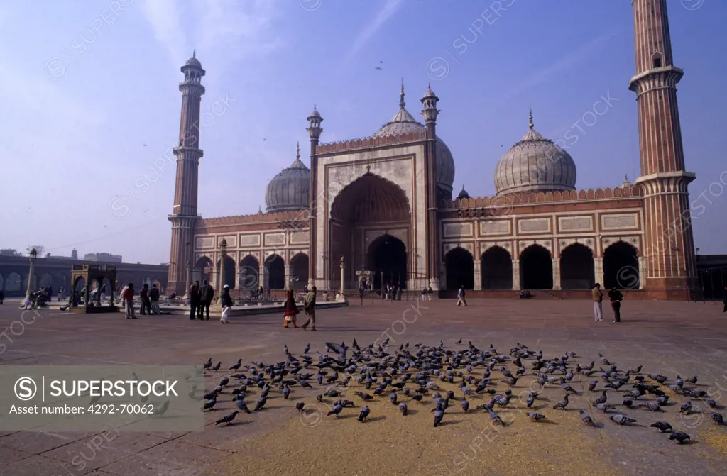 India, New Delhi, Jama Masjid Mosque, Moghul Shah Jahan