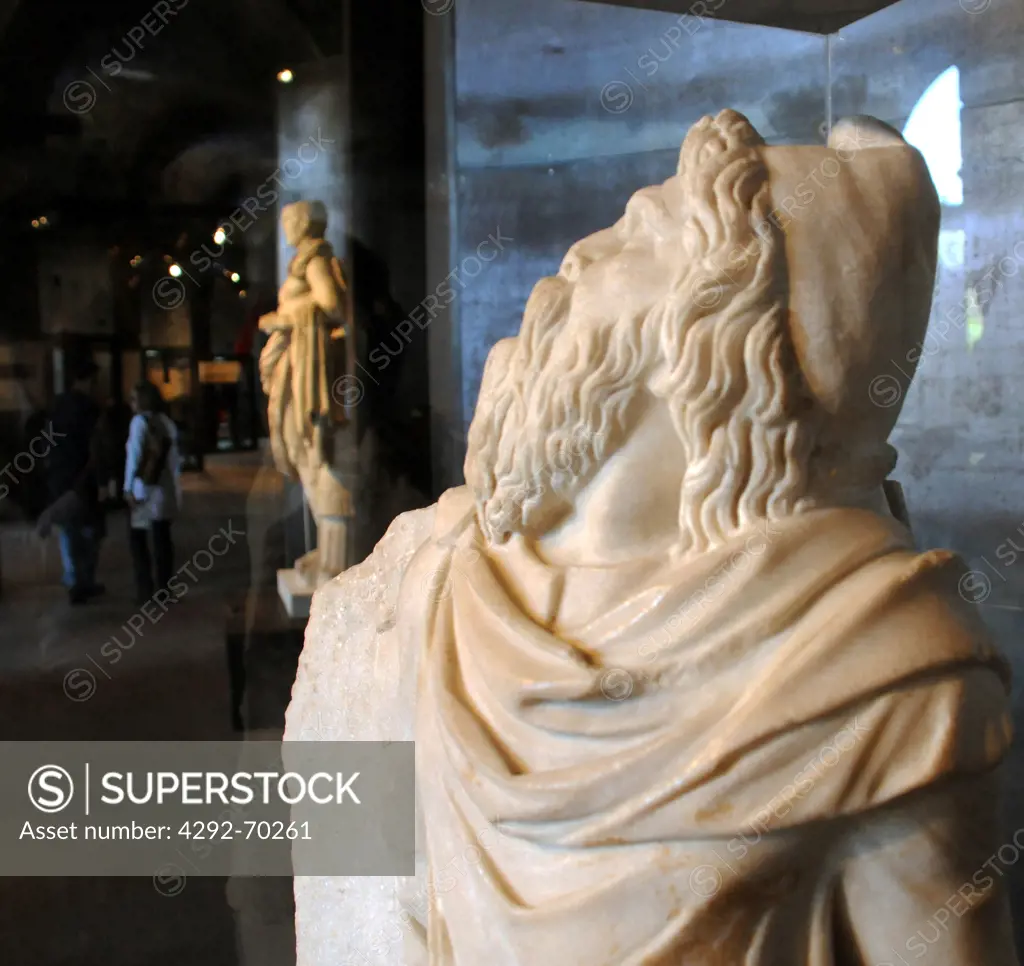 Italy, Lazio, Rome, the Colosseum, Triumphs of Rome Exhibition, Statue.