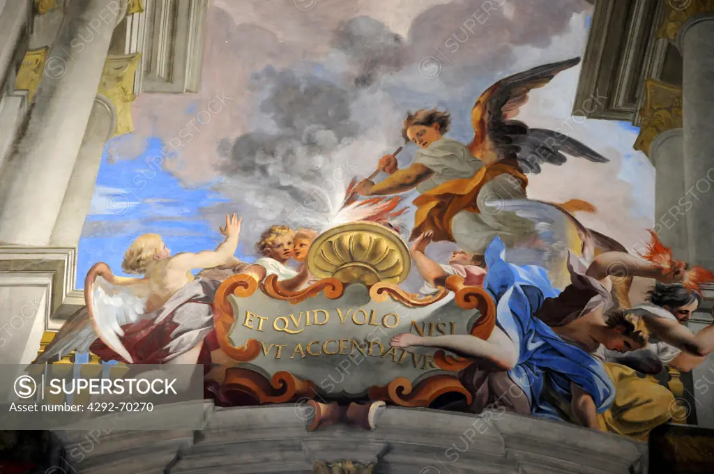 Italy, Lazio, Rome, Sant Ignazio di Loyola Church, Artist Andrea Pozzo, Fresco.