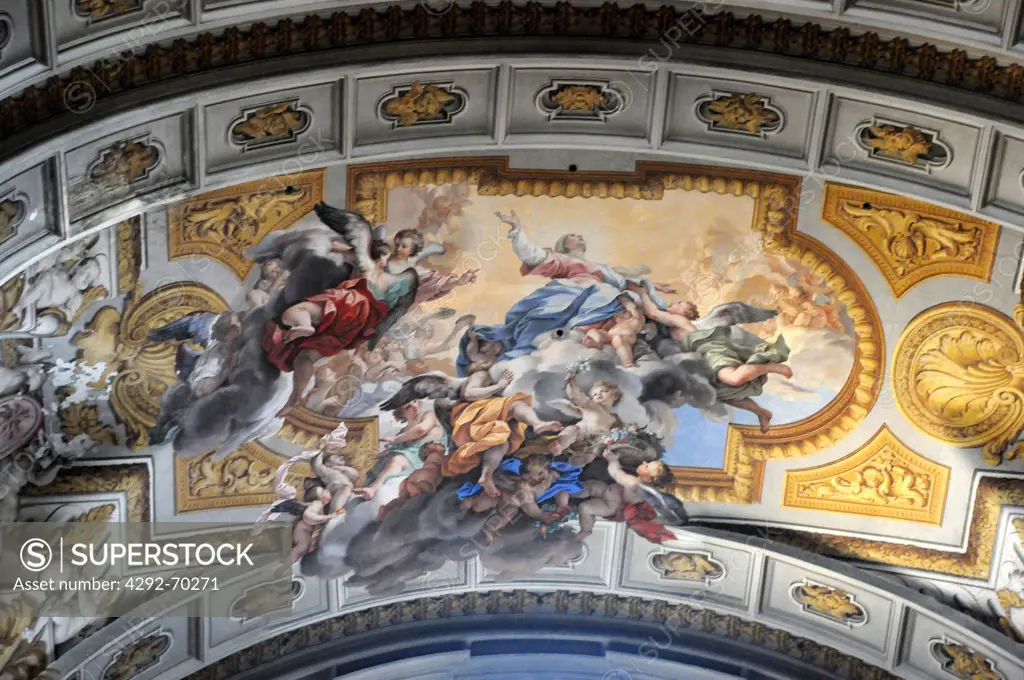 Italy, Lazio, Rome, Sant Ignazio di Loyola Church, Artist Andrea Pozzo, Fresco.