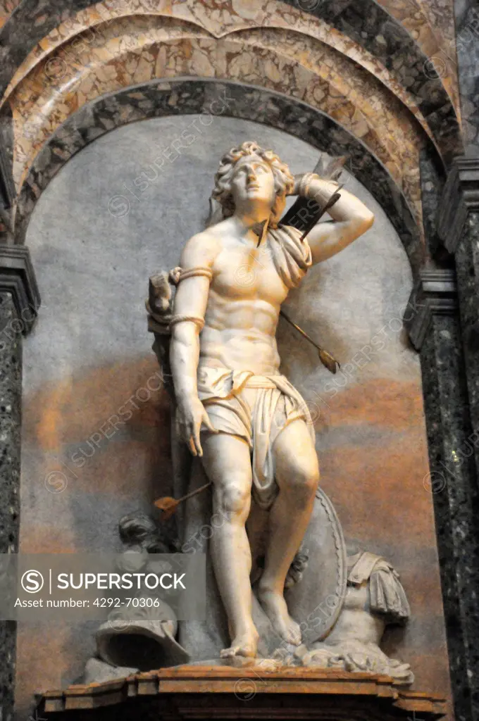 Italy, Lazio, Rome, Sant Agnese in Agone Church, Interior Statue.