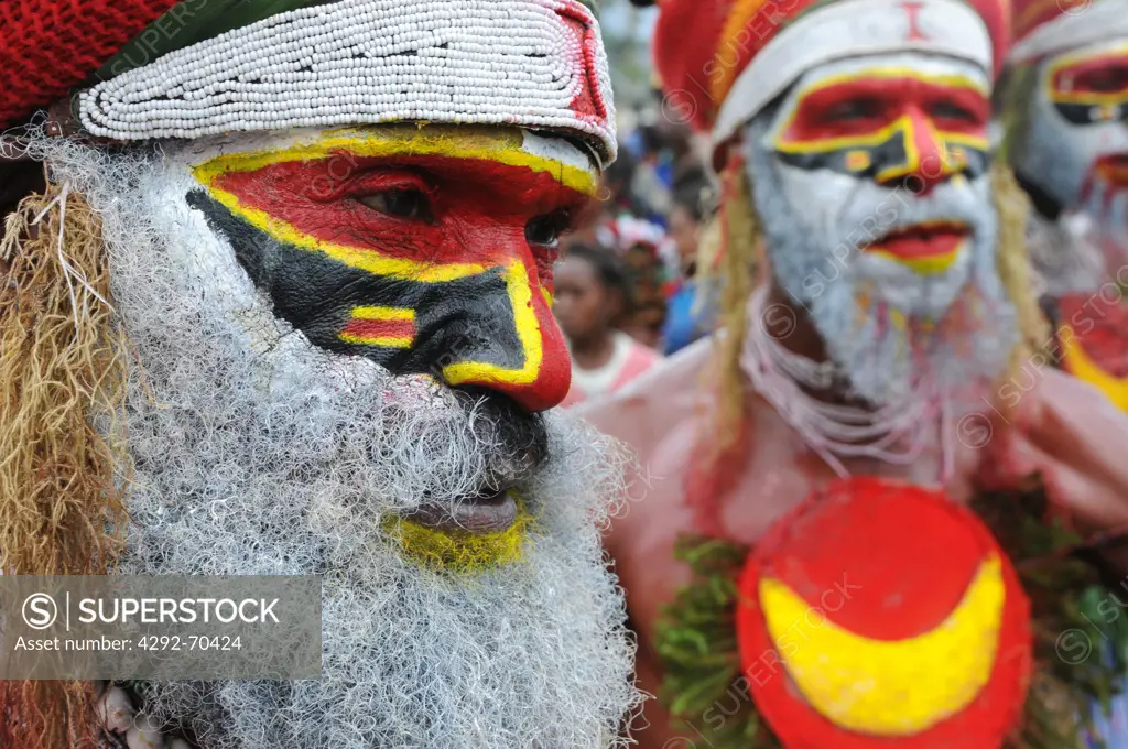 Papua New Guinea, highland festival, warriors