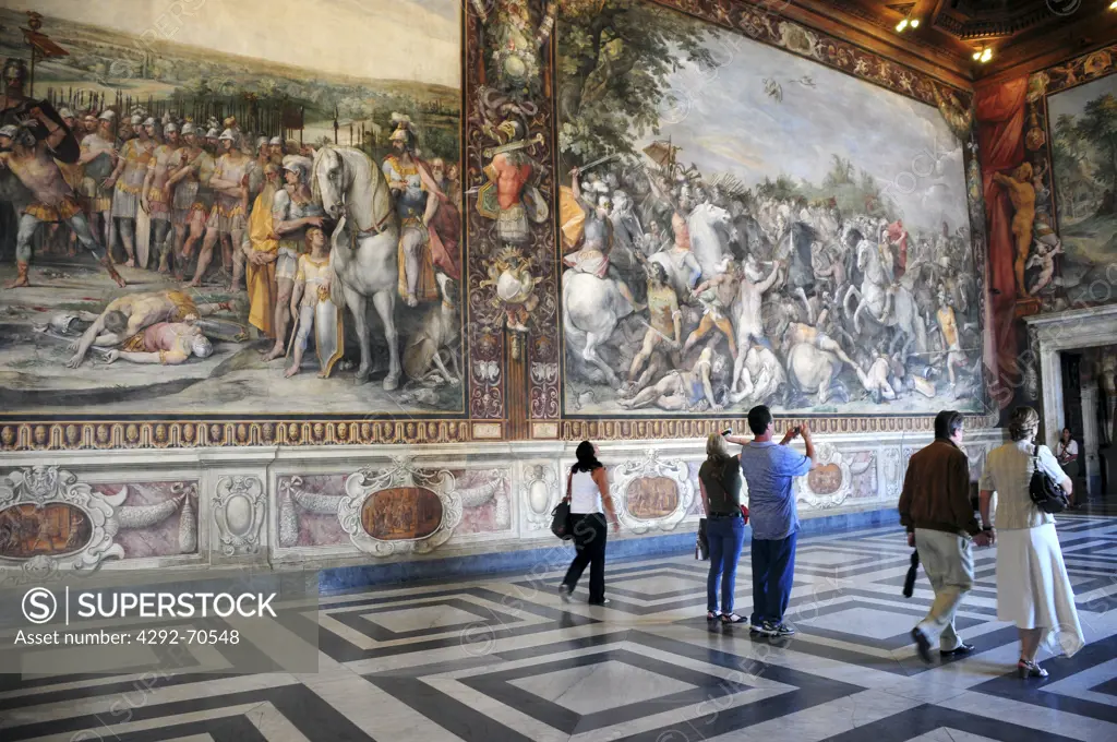 Italy, Lazio, Rome, Capitoline Museum, Palazzo dei Conservatori, Orazi and Curiazi Hall, frescos Giuseppe Cesari called Cavalier d'Arpino painter
