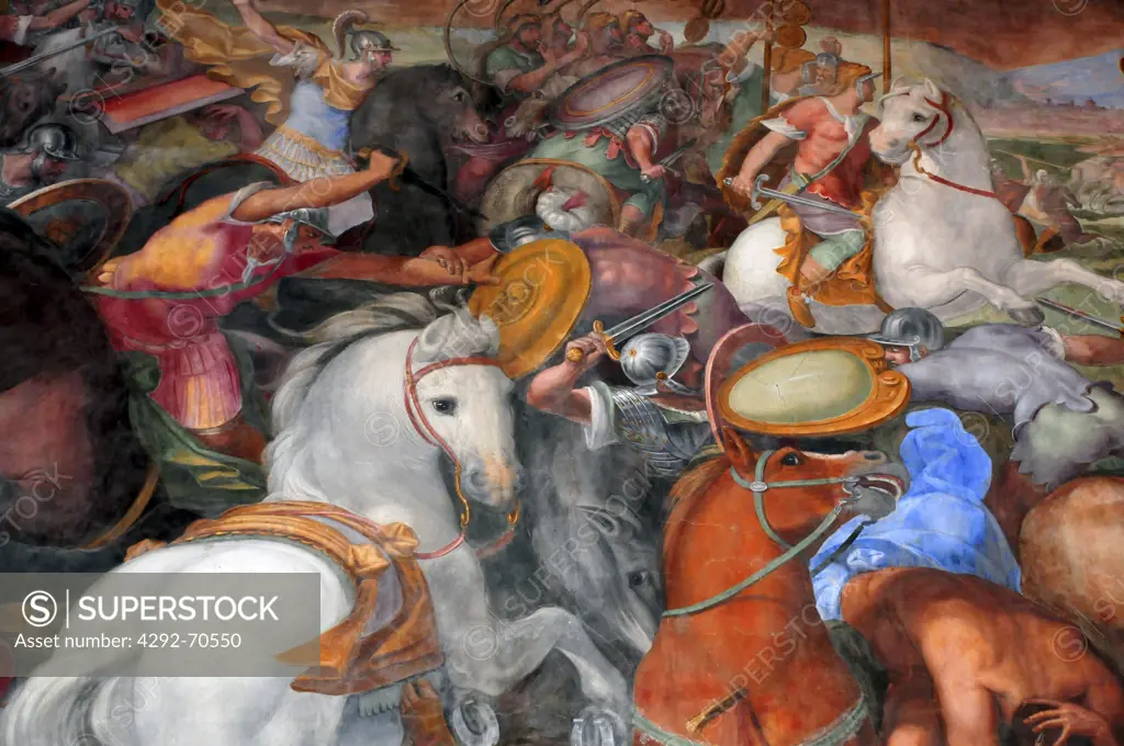 Italy, Lazio, Rome, Capitoline Museum, Palazzo dei Conservatori, Captains Hall, fresco