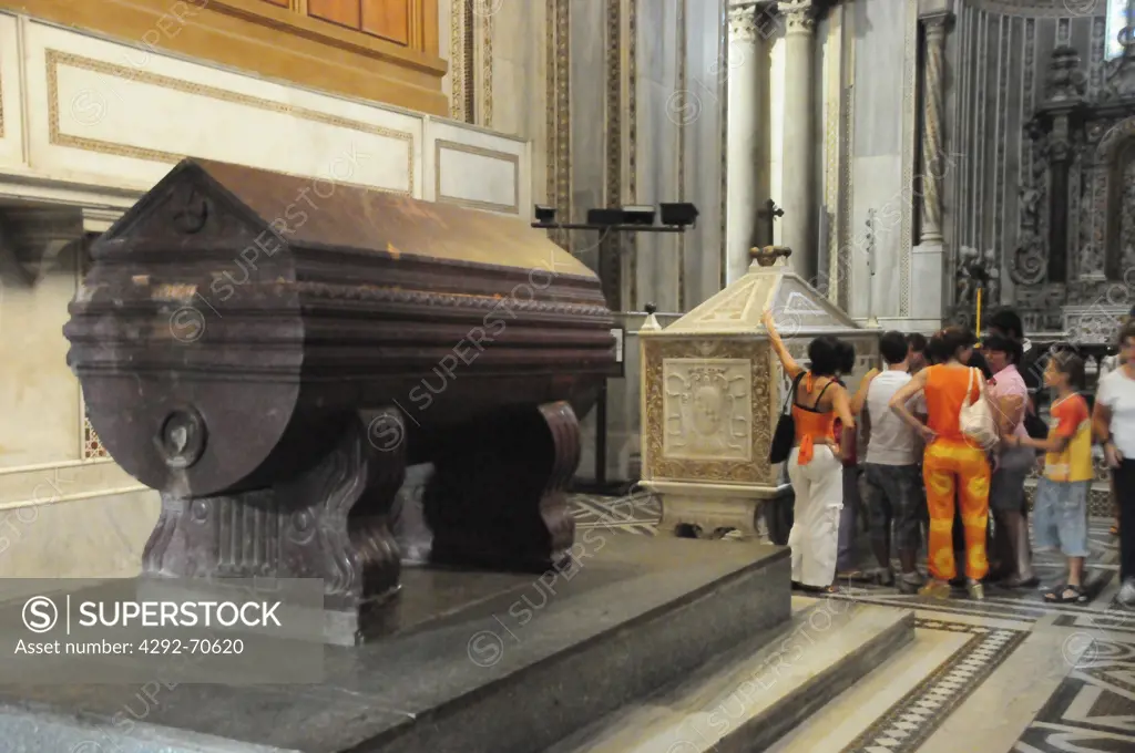 Italy, Sicily, Plaermo region, Monreale cathedral, Norman architecture, the sarcophagus of King William I and Williams II