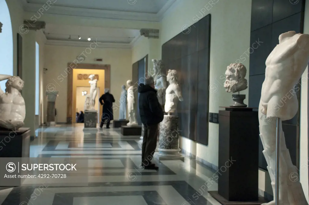 Italy, Rome, Capitoline Museum, Palazzo dei Conservatori, Horti Lamiani gallery, marble statues