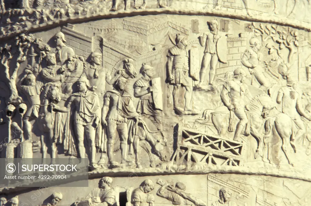 Europe, Italy, Rome, Trajan's Column detail