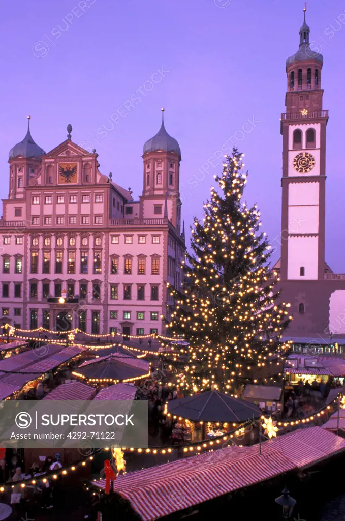 Germany, Bavaria, Augsburg, christmas market
