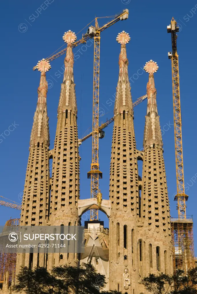 Spain, Barcelona, Antonio Gaudi's Sagrada Familia church