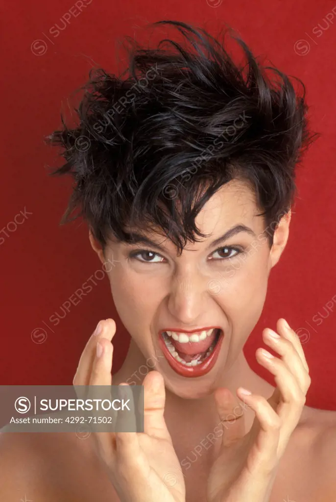 Woman shouting