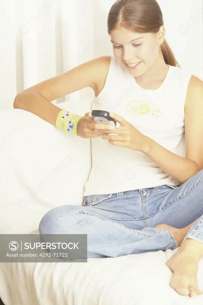 Teenage girl with mobile