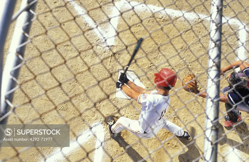 Boys playing baseball