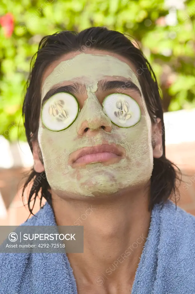 Man with face mask