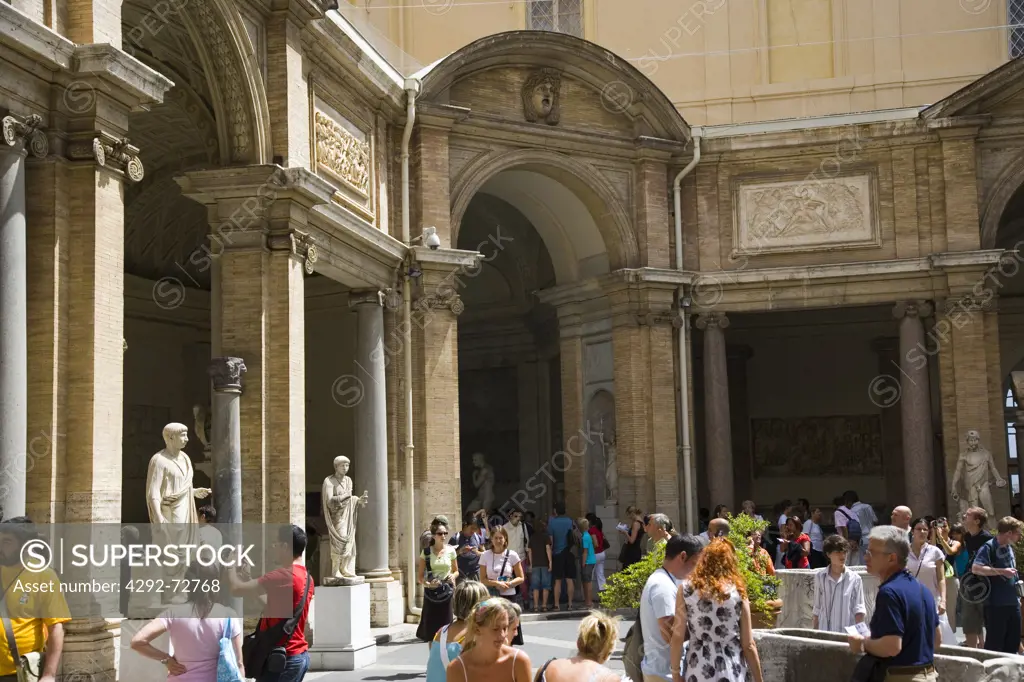 Italy, Lazio, Rome, Vatican, the vatican Museum. Octagonal Court