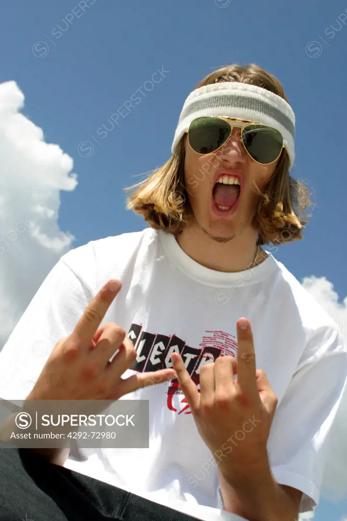 Teen at Skate Park, Park City, Utah, USA