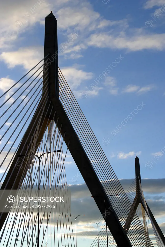 Leonard Zakim Suspension Bridge, Boston, Massachusetts, USA