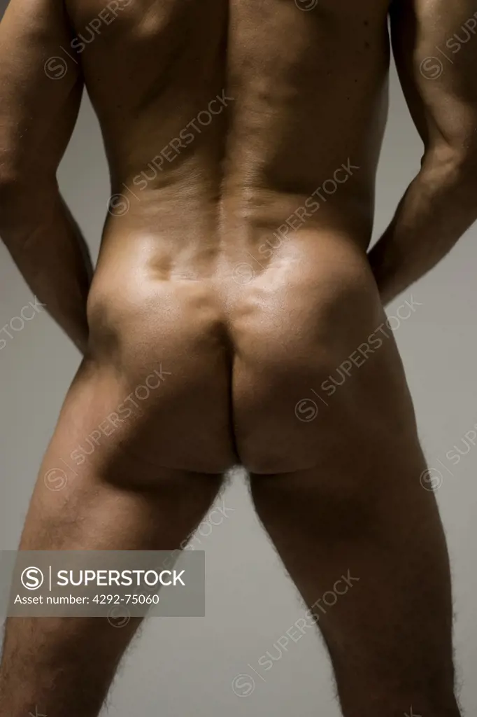 Naked man, rear view