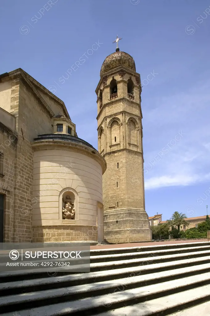 Italy, Sardinia, Oristano, the belfry of St. Mary cathedral