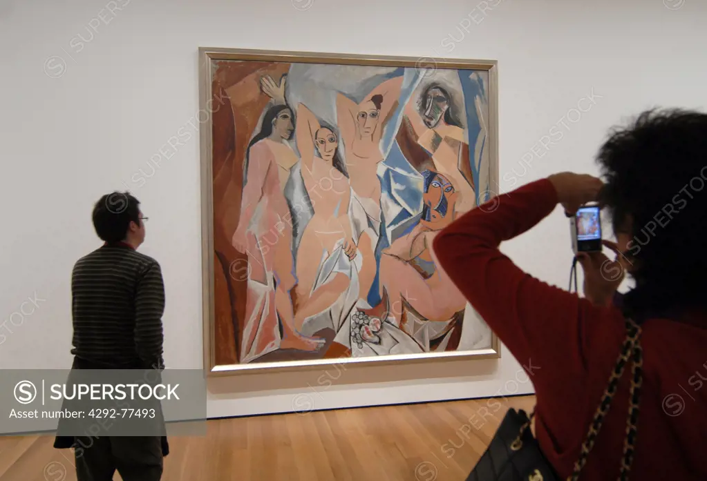 USA, New York, New York City, Manhattan, Museum of modern art, MOMA: Picasso painting