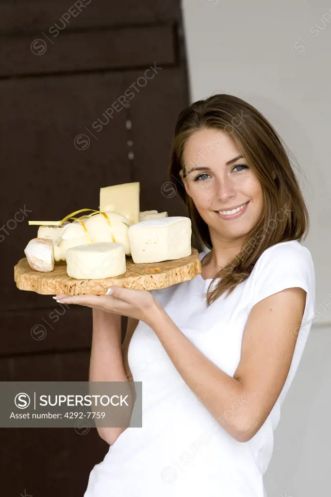 Woman with cheese