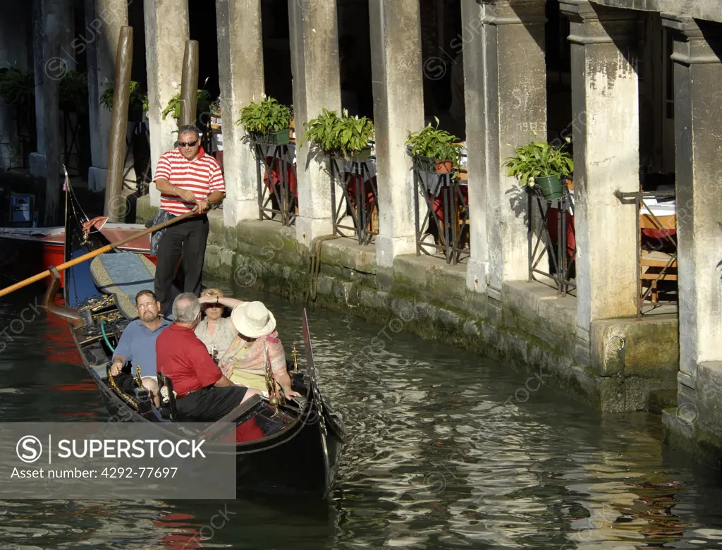 Italy, Veneto, Venice, gondola in canal
