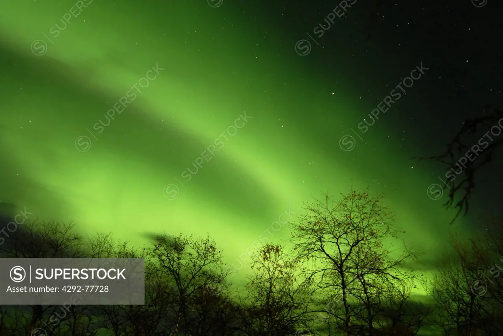 Finland, Lapland, aurora borealis