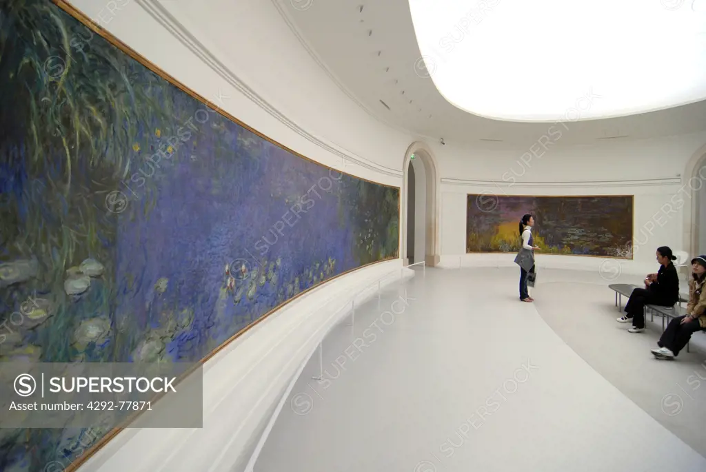 France, Paris, Orangerie Museum, Artist Claude Monet, Water Lillies.