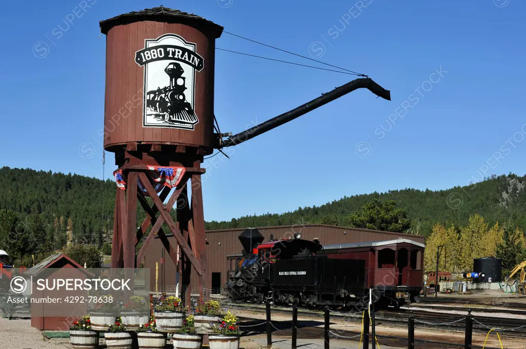 USA, South Dakota, Black Hills National Forest, Custer State Park, 1880 Train