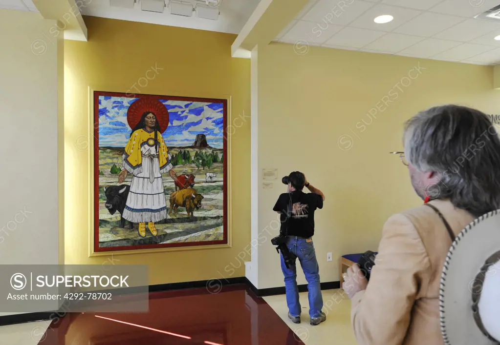 USA, South Dakota, Pine Ridge Indian Reservation, Wounded Knee museum