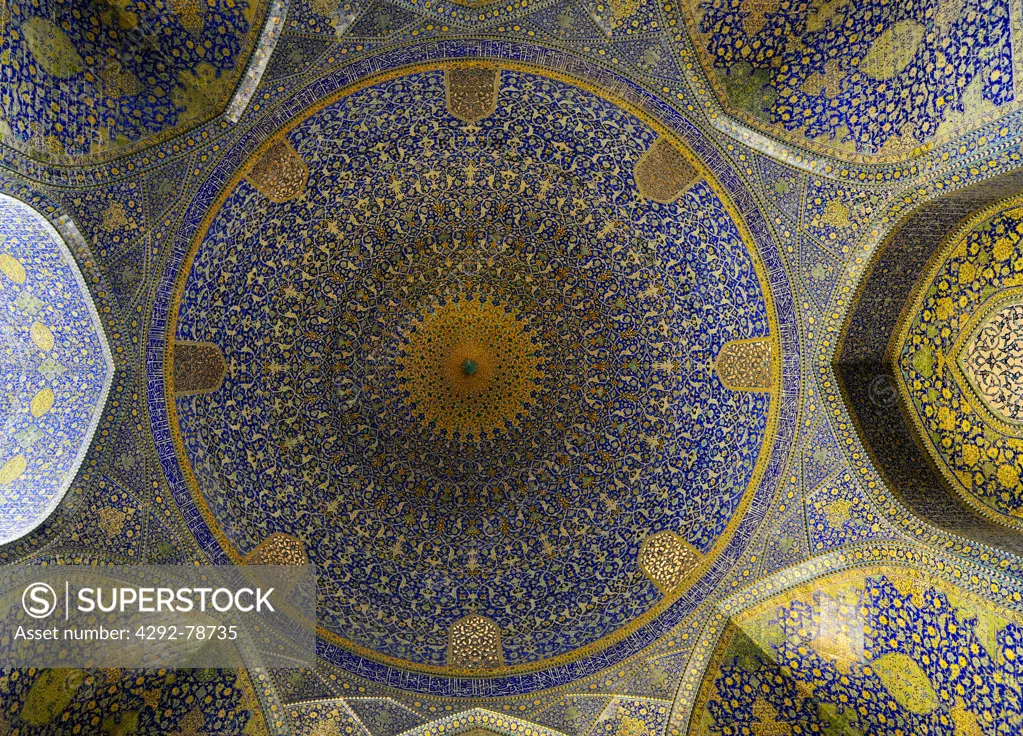 Iran, Isfahan, Shah Mosque, Ceiling, UNESCO World Heritage list