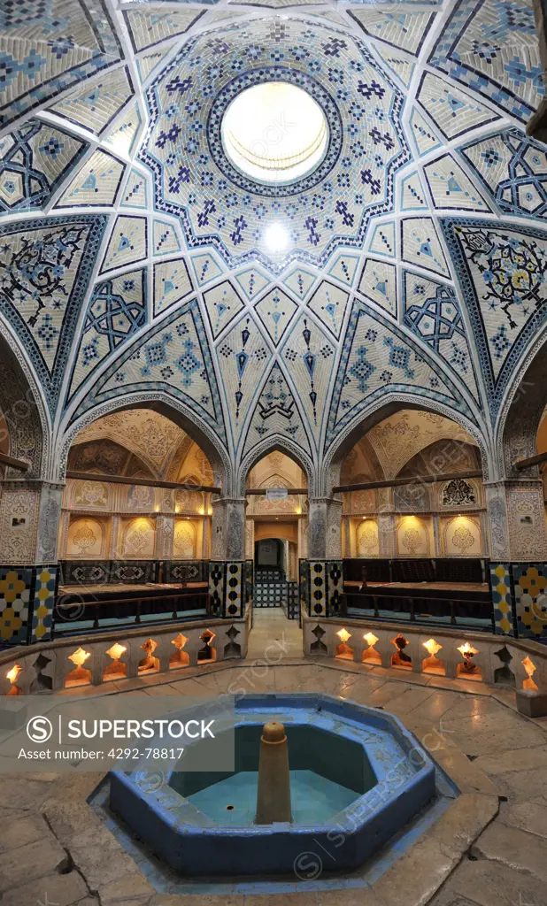 Iran, Kashan, Tabatabaei Hammam, Interior