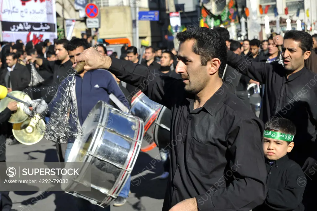 Iran, Teheran, Celebration of Ashura which Commemorates the Death of the Prophet Hosein