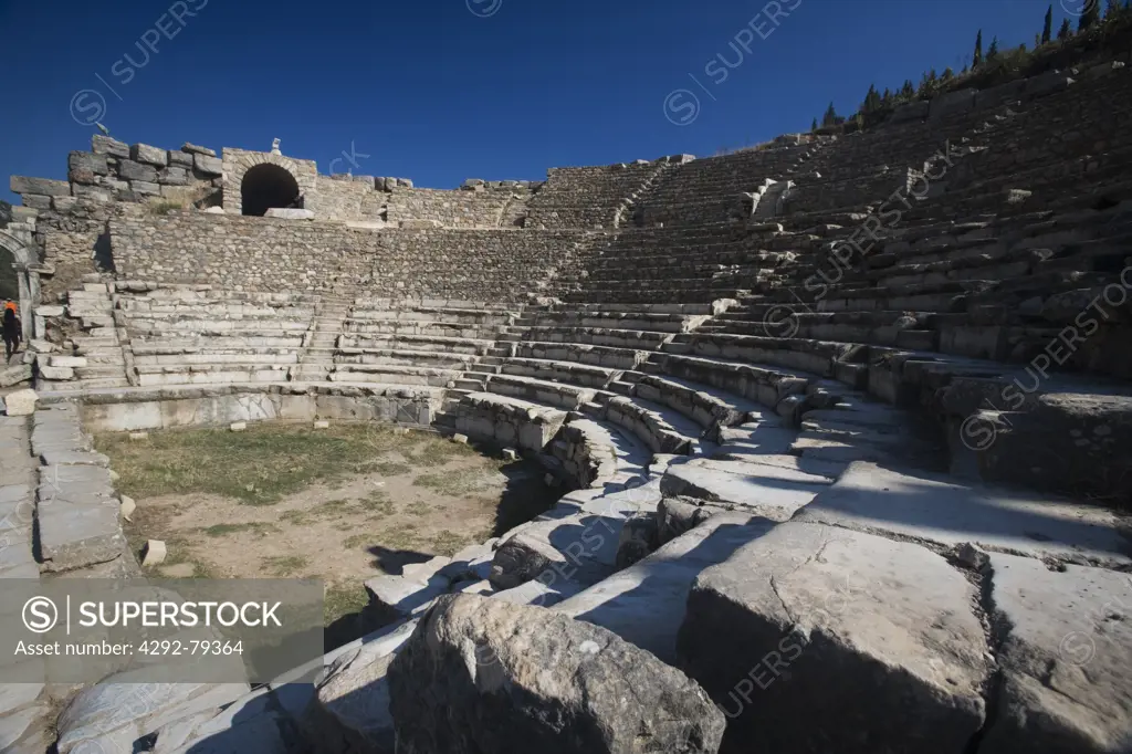 Turkey, Kusadasi, Ephesus, the Odeion a small Theatre once covered.Built in 150 AD
