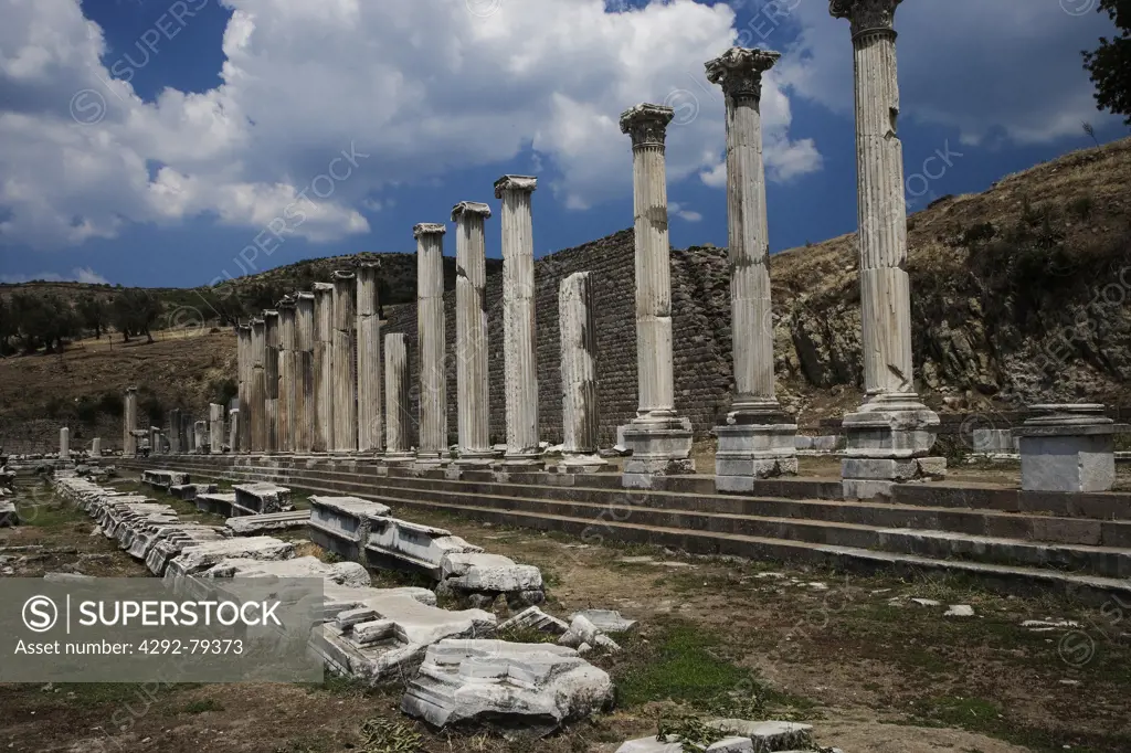 Turkey, Bergama, Pergamum, the north gallery at Asclepion Sacred Area
