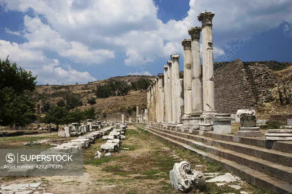 Turkey, Bergama, Pergamum, the north gallery at Asclepion Sacred Area