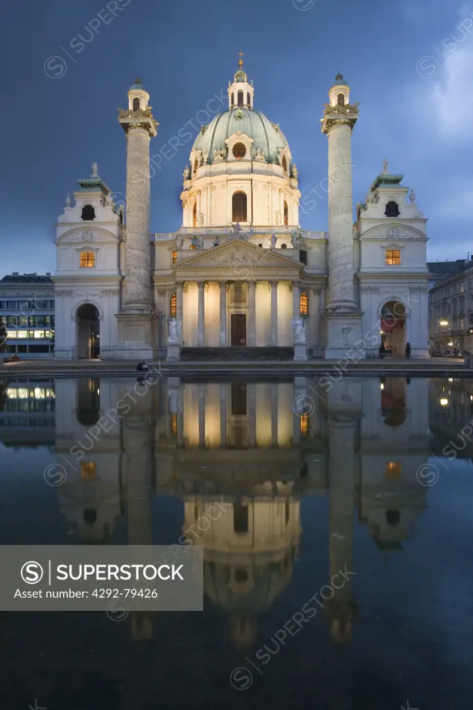 Austria, Vienna, Karlskirche - Church of St. Charles.