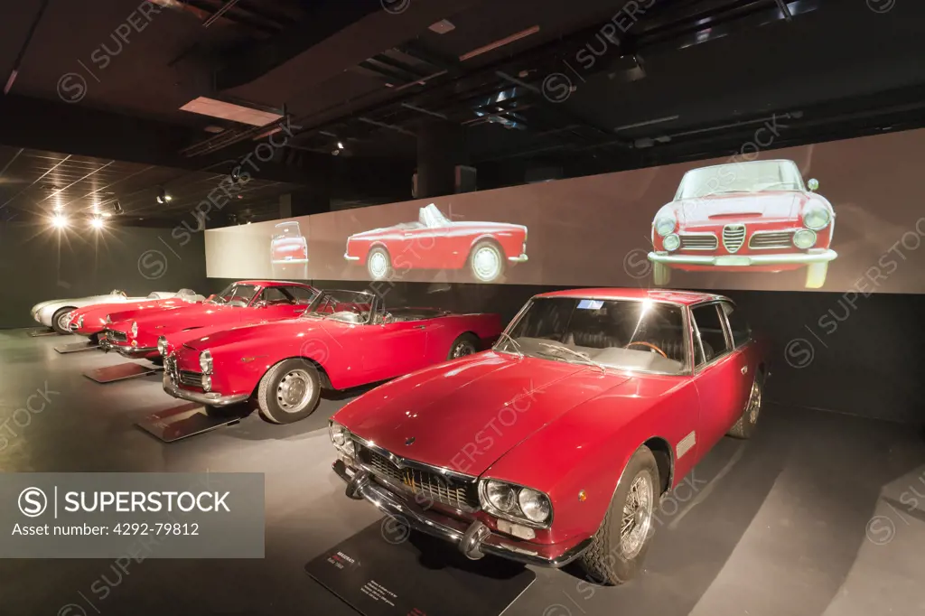 Italy, Piedmont, Turin, New automobile museum, Mauto, Maserati Mexico 1968 and Alfa Romeo