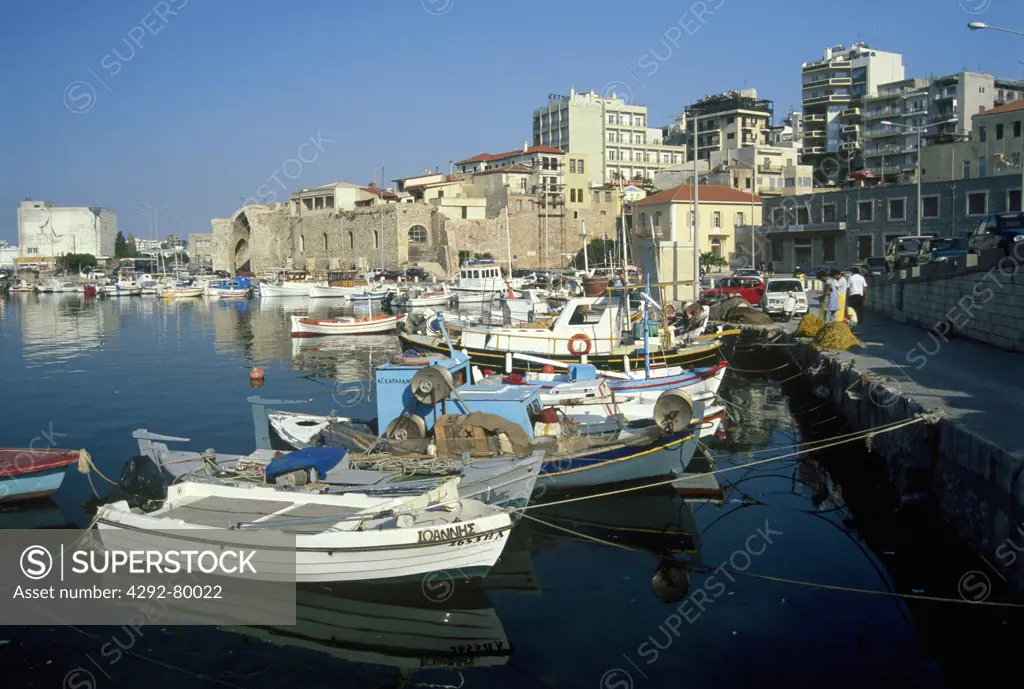 Greece, island of Crete, Heraklion, the harbour
