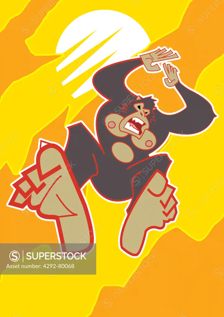 Gorilla jumping